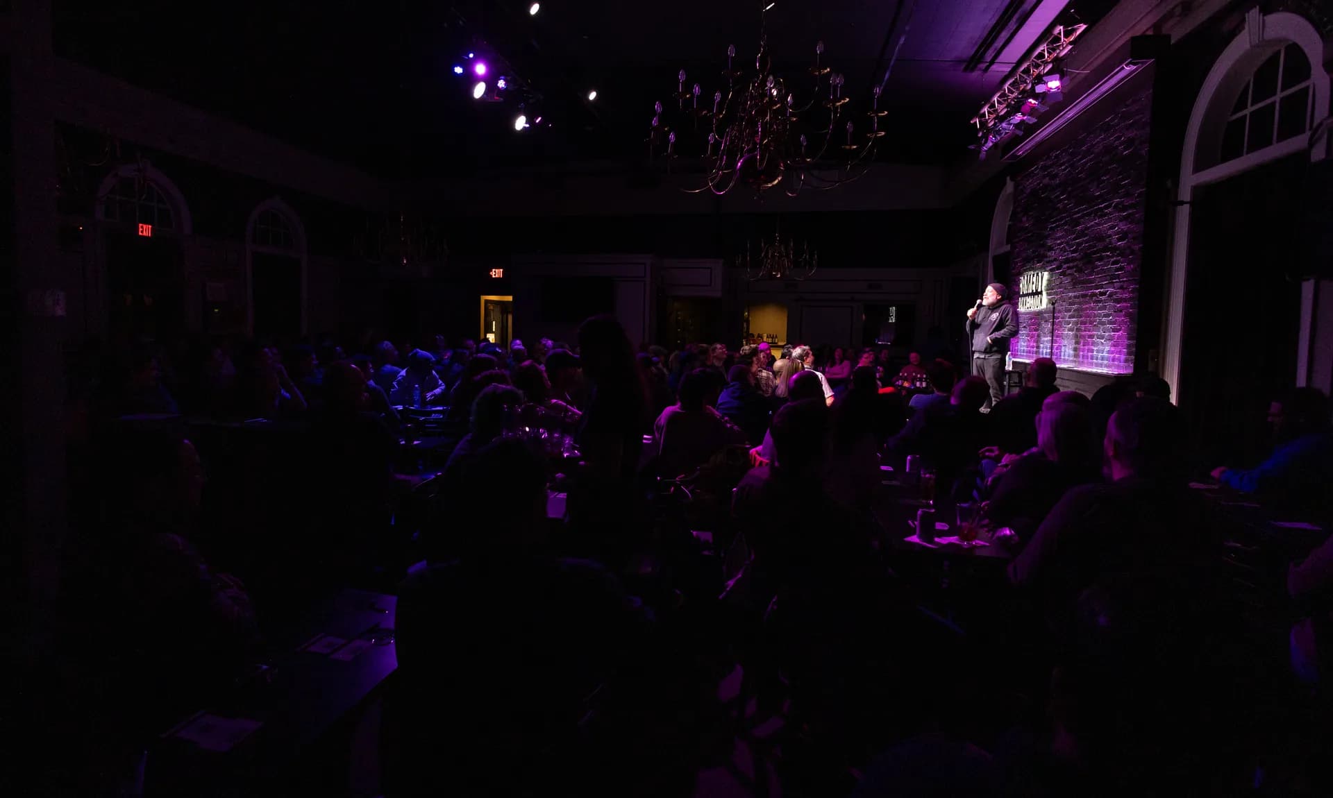 Comedy Connection venue with audience